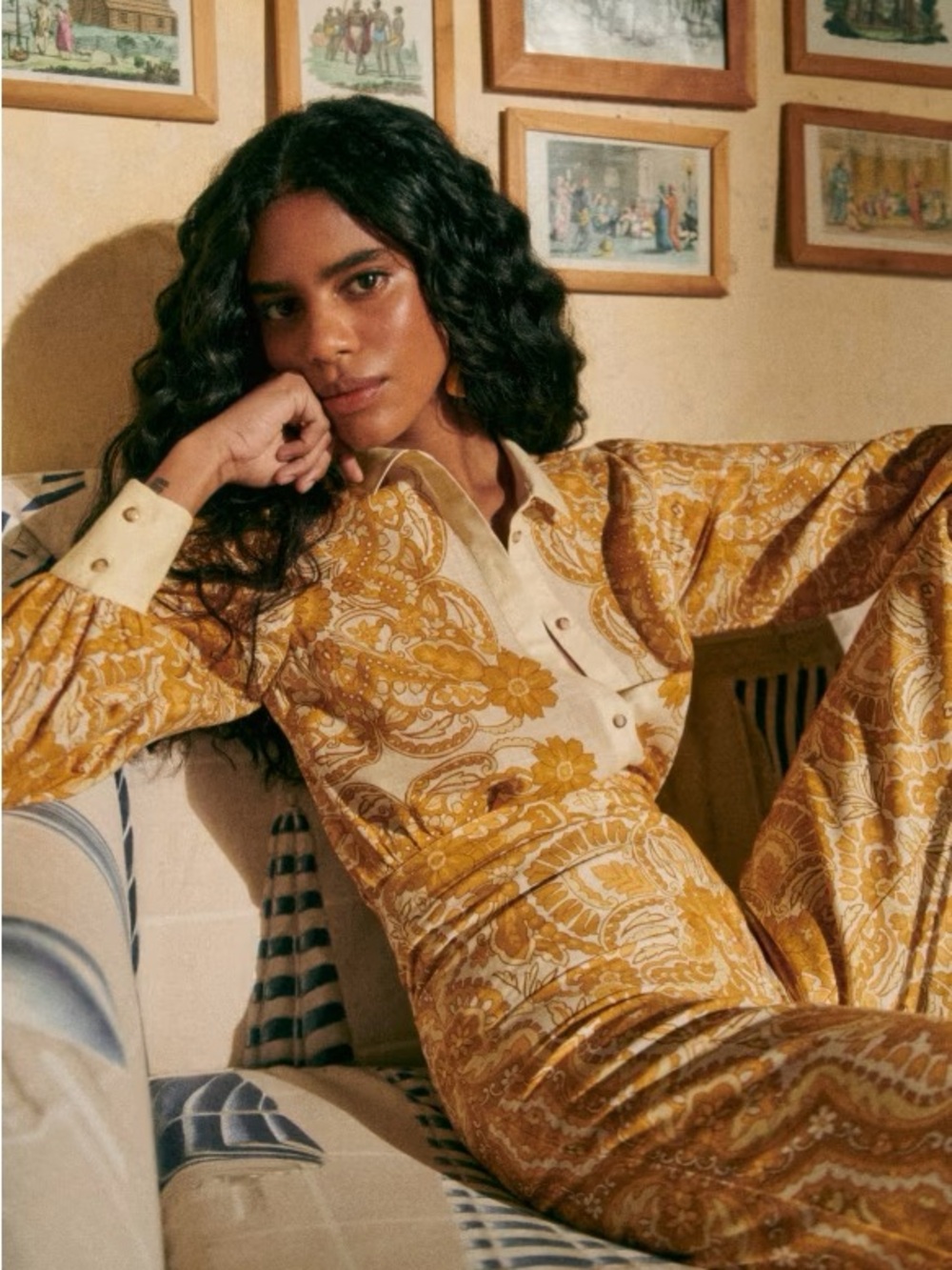 Sezane Claudio Shirt in Zini Print